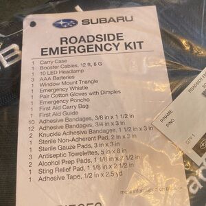 Subaru Roadside Emergency Kit - Black